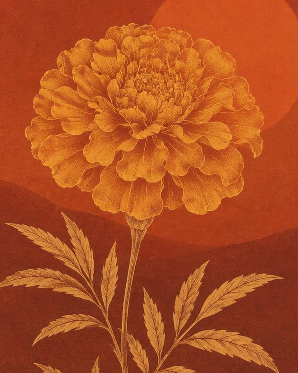 Close-up of the Ember Dusk artwork showing its colour and texture